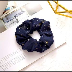 Navy & Gold Scrunchie